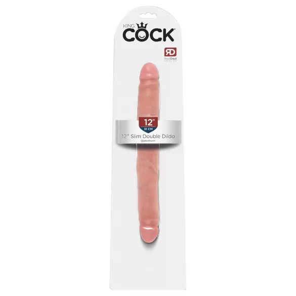 King Cock - realistické dvojité dildo - 31 cm - tělová barva