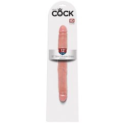   King Cock 12 Slim - realistické dvojité dildo (31 cm) - přírodní
