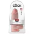King Cock - realistické dildo s varlaty a přísavkou - 23 cm - tělová