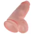 King Cock - realistické dildo s varlaty a přísavkou - 23 cm - tělová