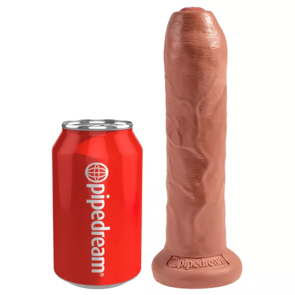 King Cock - realistický dildo - 18 cm - tmavá tělová