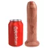 King Cock - realistický dildo - 18 cm - tmavá tělová