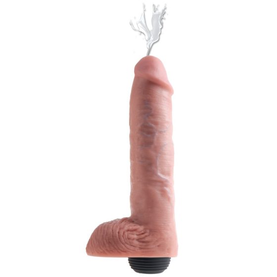 King Cock 11 - realistické stříkající dildo (28 cm) - přírodní
