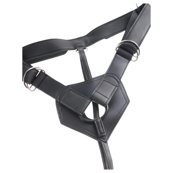 King Cock - připínací dildo s postrojem - černé