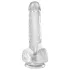 King Cock Clear 6 - dildo s přísavkou a varlaty - 15 cm