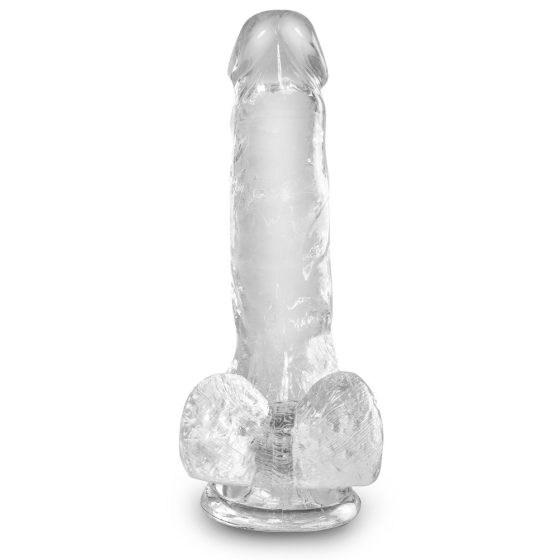 King Cock Clear 6 - malé dildo s varlaty (15 cm)