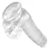 King Cock Clear 6 - dildo s přísavkou a varlaty - 15 cm