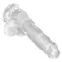 King Cock Clear 6 - dildo s přísavkou a varlaty - 15 cm