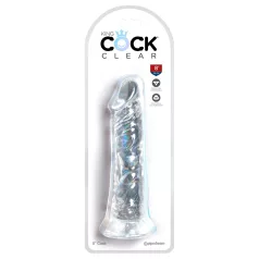 King Cock Clear 8 - velké dildo s přísavkou (20 cm)