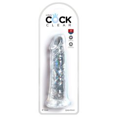 King Cock Clear 8 - velké dildo s přísavkou (20cm)