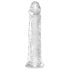 King Cock - realistický dildo s přísavkou - transparentní - 20 cm