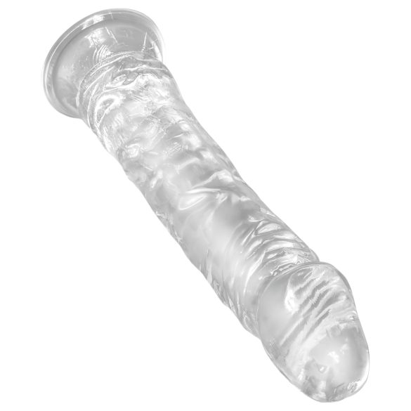 King Cock - realistický dildo s přísavkou - transparentní - 20 cm