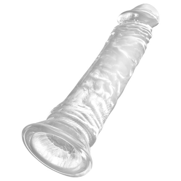 King Cock - realistický dildo s přísavkou - transparentní - 20 cm