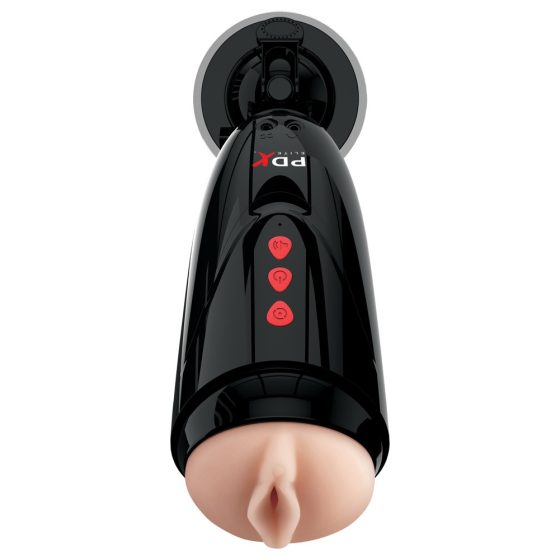 PDX Elite Dirty Talk - dobíjecí vibrační masturbátor (černý)