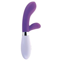   Classix Silicone - vodotěsný vibrátor na bod G s ramínkem na klitoris (fialový)