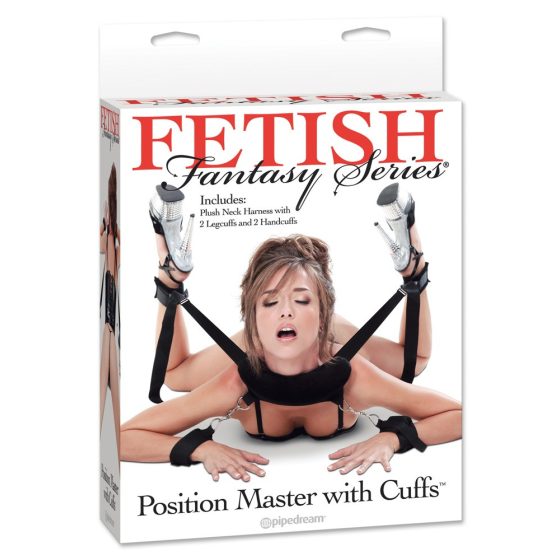 Fetish Position Master - bondážní set s pouty (černý)