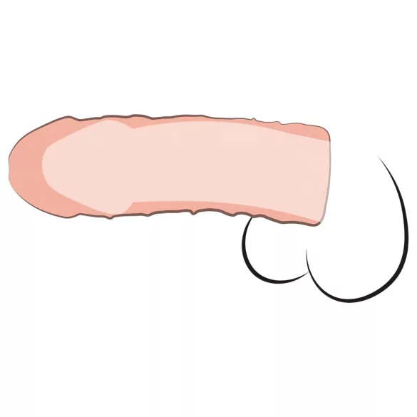 Pipedream - X-TENSION Perfect 1 - realistický návlek na penis (17,7 cm, tělová barva)