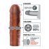 X-TENSION Mega 2 - realistický návlek na penis - 20,3 cm - tmavý tělový