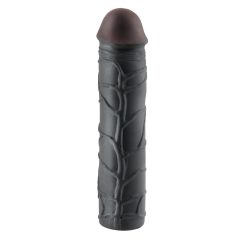   X-TENSION Mega 3 - realistický návlek na penis (22,8 cm) - černý