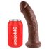 King Cock 8 dildo (20 cm) - hnědý