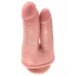 King Cock - realistické dvojité dildo - přírodní barva