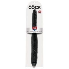   King Cock 16 Tapered - realistické dvojité dildo (41 cm) - černé
