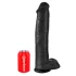 King Cock 15 - dildo s přísavkou a varlaty - černý 38 cm