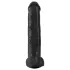 King Cock 15 - dildo s přísavkou a varlaty - černý 38 cm