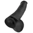King Cock 15 - dildo s přísavkou a varlaty - černý 38 cm