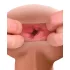 PDX - masturbátor a návlek na penis 2v1 - realistický vzhled - tělová barva