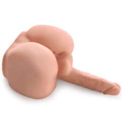   PDX Dirty Talk - realistický sténající penis dildo torzo masturbátor (přírodní)
