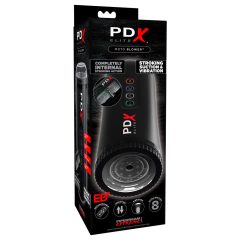 PDX Moto Blower - sací vibrační masturbátor (černý)