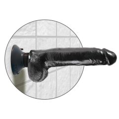   King Cock 9 - flexibilní vibrátor s nožičkami (26 cm) - černý