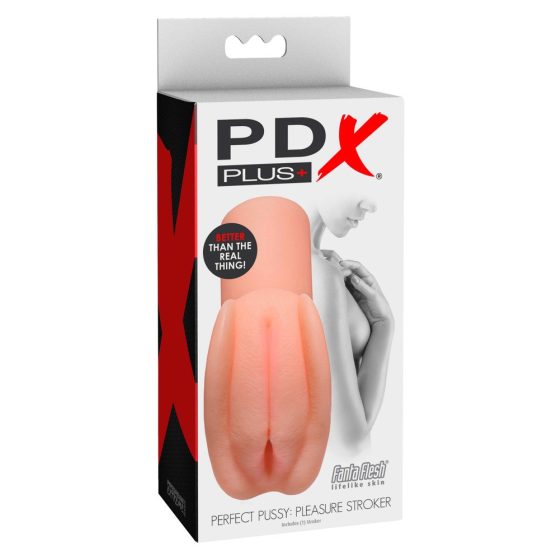 PDX Pleasure Stroker - realistický masturbátor s falešnou kundičkou (přírodní)