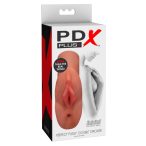   PDX Double Stroker - 2in1 - realistický masturbátor (tmavo - přírodní)
