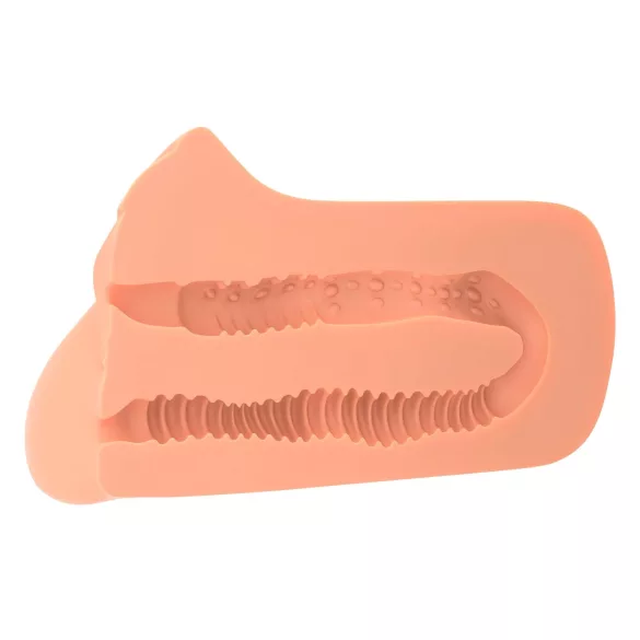 PDX - masturbátor 2v1 - realistický pocit - přírodní barva