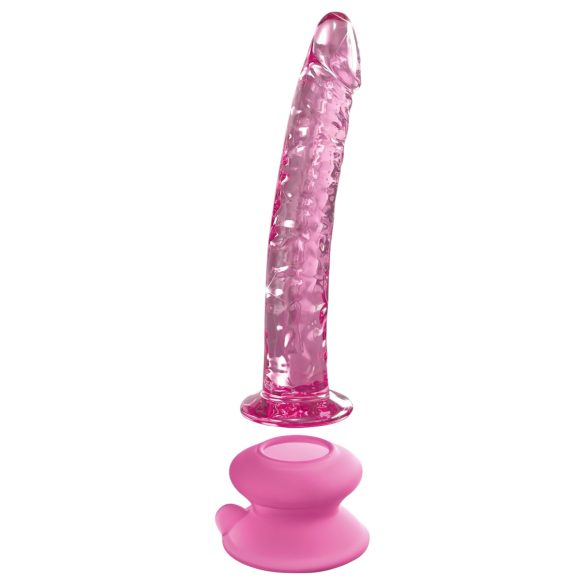 Icicles No. 86 - skleněné dildo ve tvaru penisu - růžové