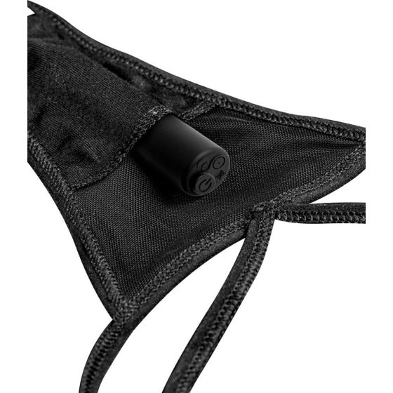 HOOKUP Peek-a-boo - vibrační kalhotky na baterie (černé)