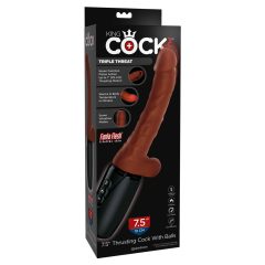 King Cock Plus 7,5 - vibrátor na varlata (hnědý)