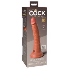   King Cock Elite 7- připínací, realistické dildo (18 cm) - tmavě přírodní
