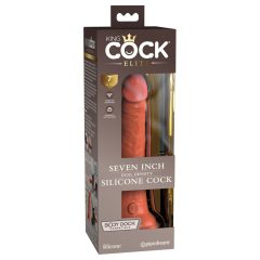   King Cock Elite 7- připínací, realistické dildo (18 cm) - tmavě přírodní