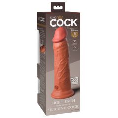   King Cock Elite 8 - připínací, realistické dildo (20 cm) - tmavě přírodní