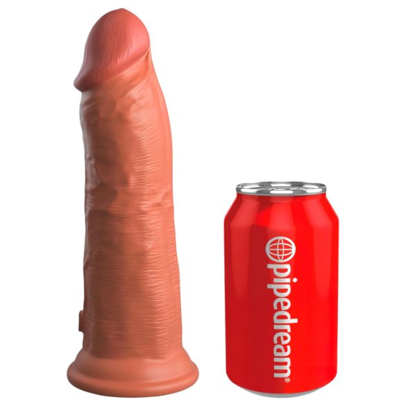 King Cock Elite 8 - přísavný dildo (20 cm) - tmavý přirozený