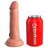 King Cock Elite 6 - realistický vibrátor 15 cm - tmavá tělová barva