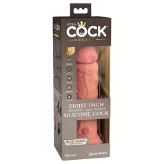   King Cock Elite 8 - realistický vibrátor s přísavkou - 20 cm - tělová