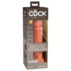   King Cock Elite 8 - realistický vibrátor 20 cm - tmavý odstín