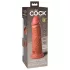 King Cock Elite 8 - realistický vibrátor 20 cm - tmavý odstín