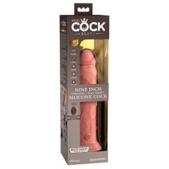   King Cock Elite 9 - Rádiem řízený, realistický vibrátor (23 cm) - přírodní