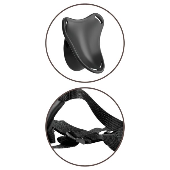 King Cock Elite Beginner's - nástavec s popruhy (černý)