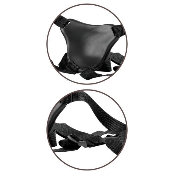 King Cock Elite - připínací postroj - komfortní sada - hnědá